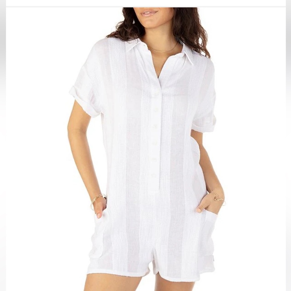 Hurley Stripe Gauze Romper